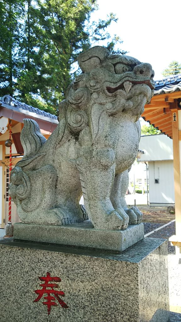 根渡神社 狛犬 吽形