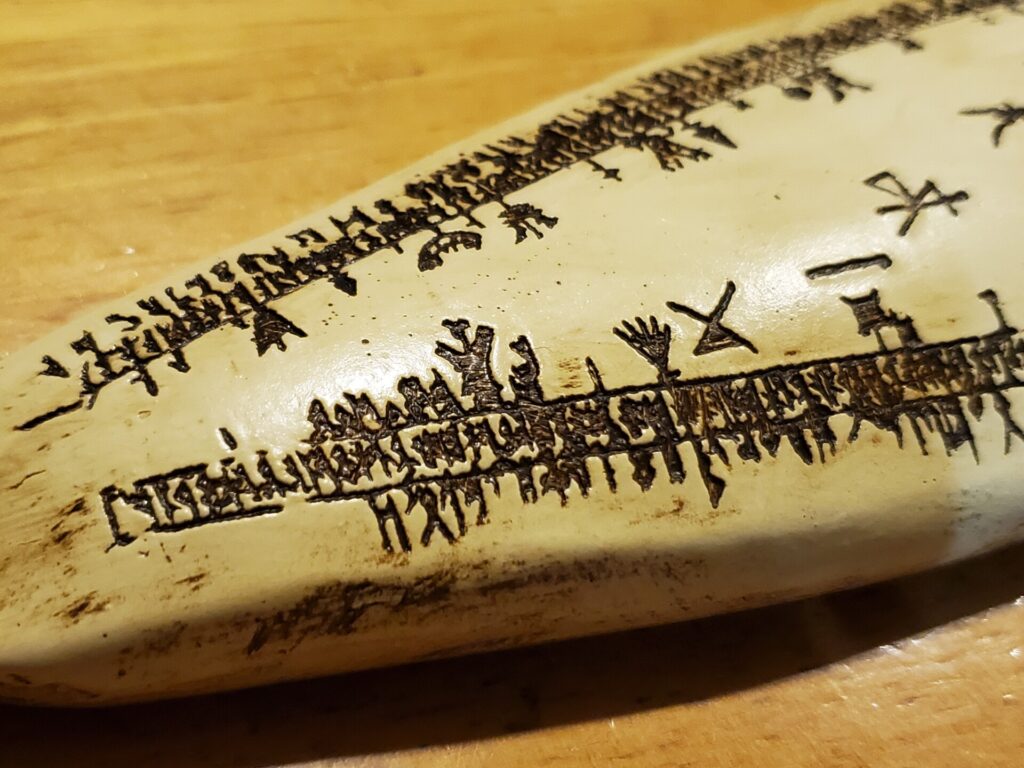 Ole Worm の "Fasti Danici" に記されたスケッチを基に製作された Runic Calendar の石膏レプリカ