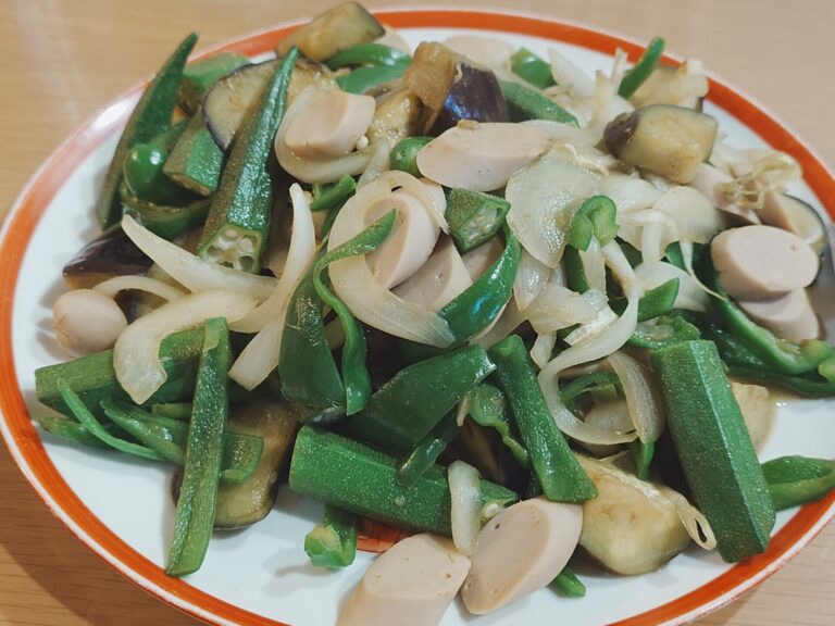 夏野菜のカレー炒め