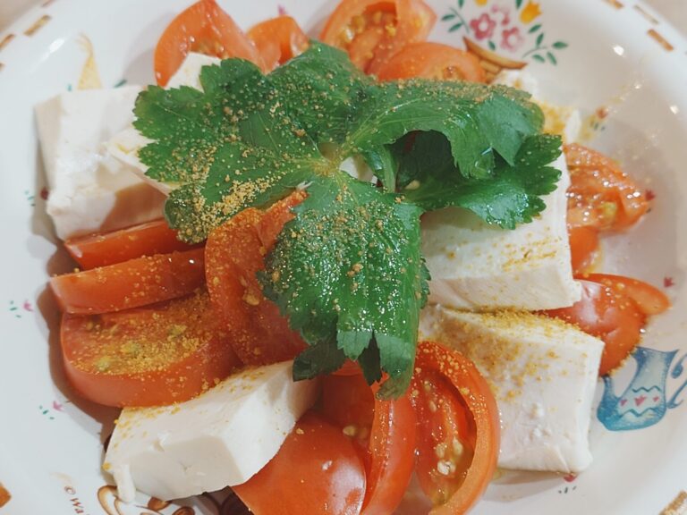 トマトと豆腐のカプレーゼ