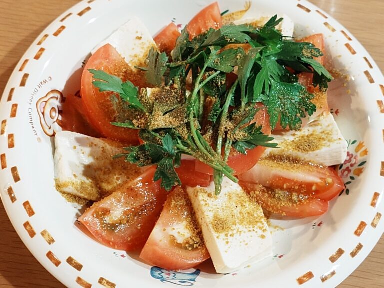 トマトと豆腐のカプレーゼ