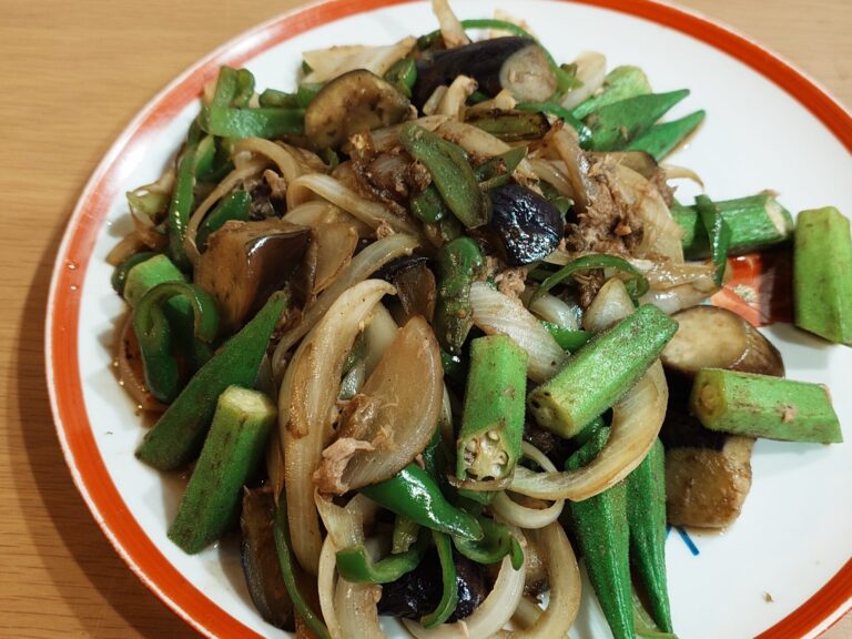 夏野菜のカレー炒め